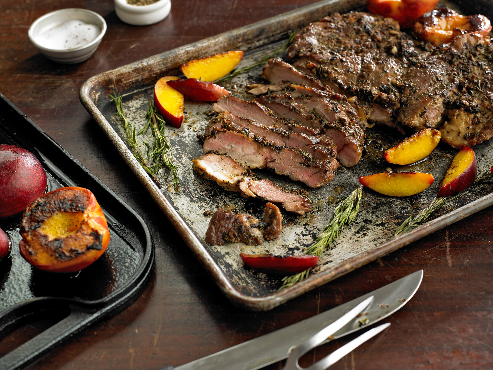Grilled Pork and Peaches