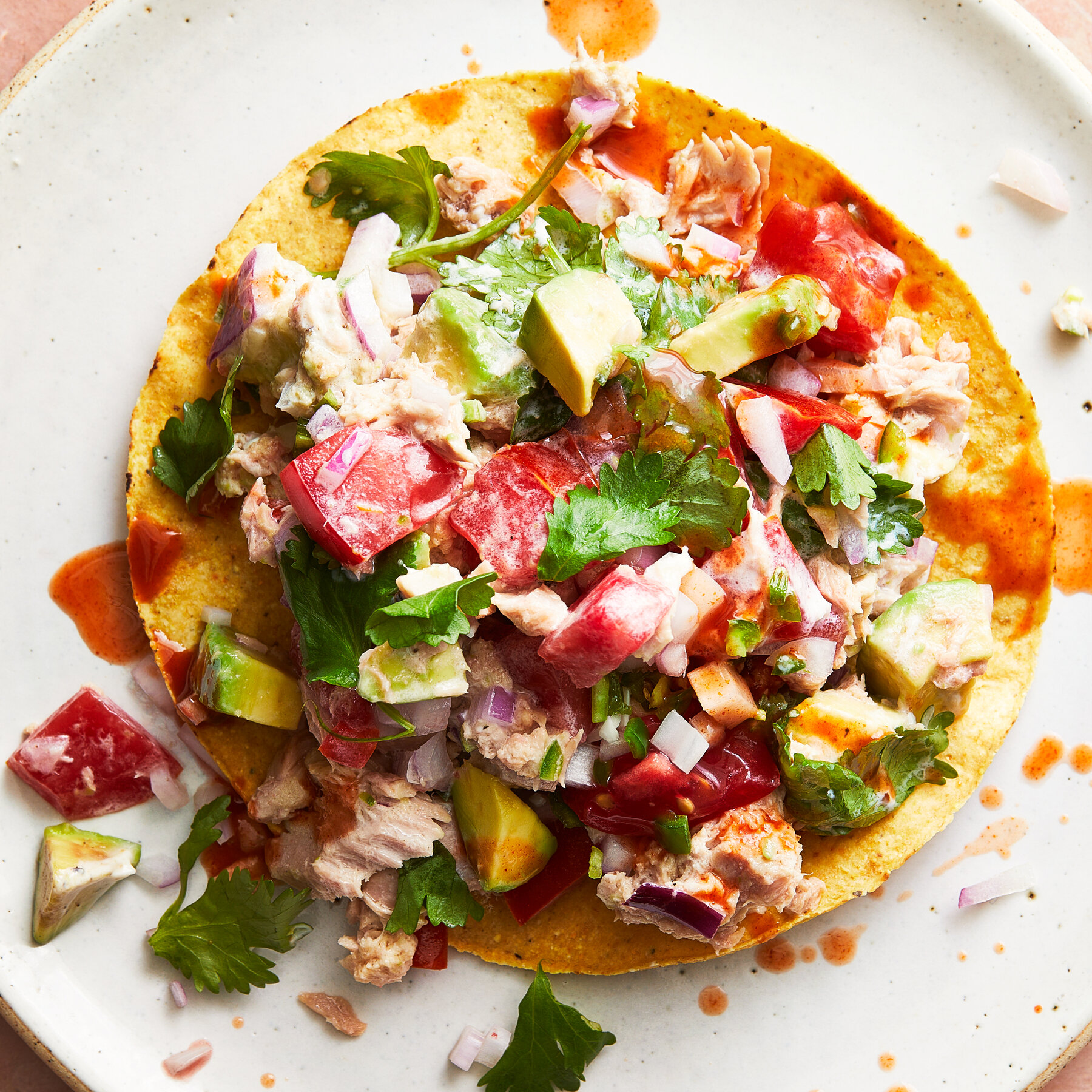 Spicy Tuna and Avocado Tostadas